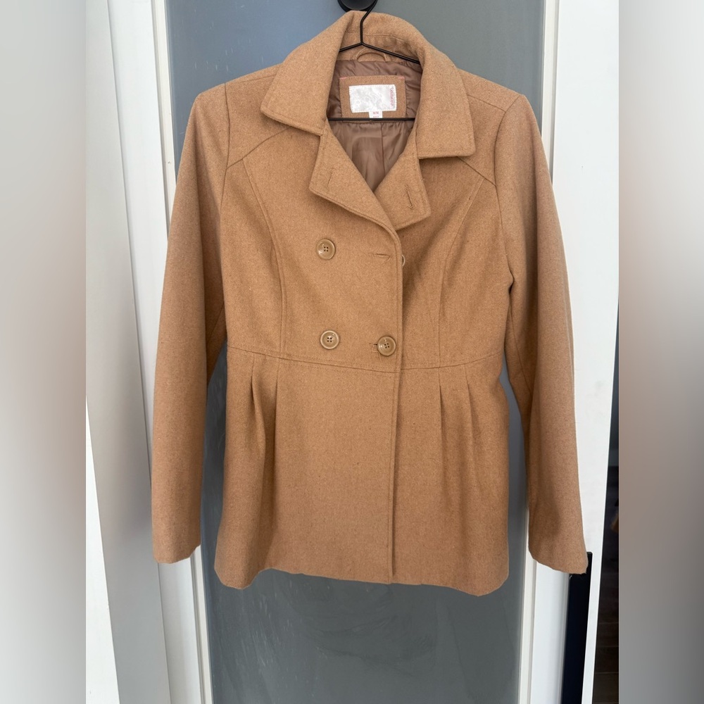 Xhilaration Women's Camel Pea Coat